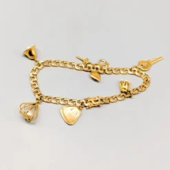 Online Pamono Bismarck Bracelet in Gold with Charms
