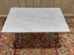 Pamono Bistro Table in Marble and Cast Iron><noscript><img width=