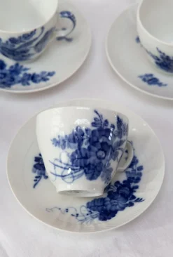 Pamono Blå Blomst Blue Flower Coffee Service from Royal Copenhagen, Set of 53><noscript><img width=