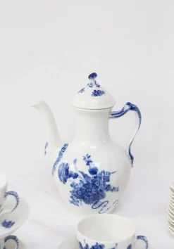Pamono Blå Blomst Blue Flower Coffee Service from Royal Copenhagen, Set of 53><noscript><img width=