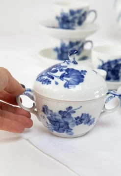 Pamono Blå Blomst Blue Flower Coffee Service from Royal Copenhagen, Set of 53><noscript><img width=