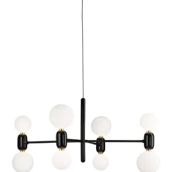 Outlet Pamono Black Aballs Chandelier 4 by Parachilna