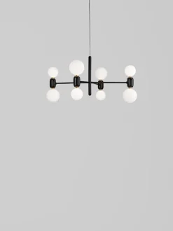 Outlet Pamono Black Aballs Chandelier 4 by Parachilna