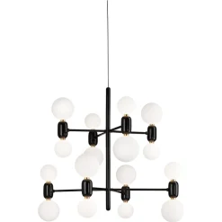 Discount Pamono Black Aballs Chandelier 8 by Parachilna