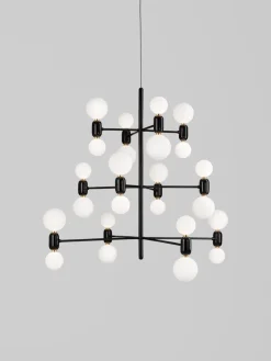 Discount Pamono Black Aballs Chandelier 8 by Parachilna