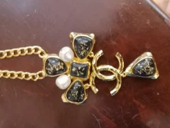 New Pamono Black and Gold Chanel Necklace Pendant from Chanel