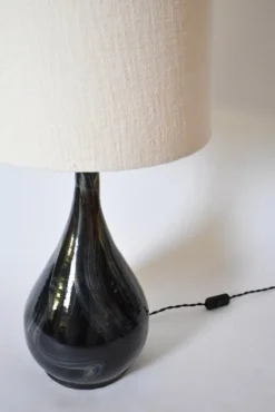 Pamono Black and Ivory Ceramic Long Neck Brush Lamp from Helder><noscript><img width=
