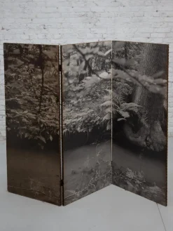 New Pamono Black and White Forest Picture Folding Screen, Belgium, 1960s