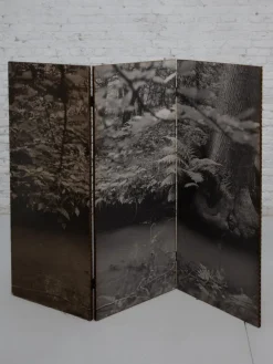 New Pamono Black and White Forest Picture Folding Screen, Belgium, 1960s