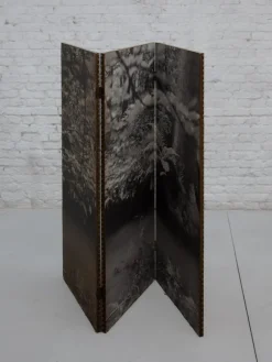 New Pamono Black and White Forest Picture Folding Screen, Belgium, 1960s