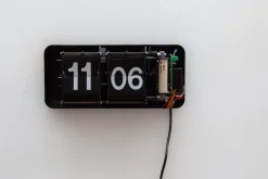 Pamono Black and White Large Station Flip Clock, France, 1970s> Clocks
