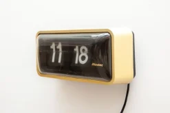 Pamono Black and White Large Station Flip Clock, France, 1970s><noscript><img width=