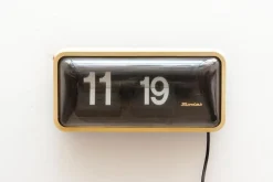 Pamono Black and White Large Station Flip Clock, France, 1970s><noscript><img width=