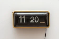 Pamono Black and White Large Station Flip Clock, France, 1970s><noscript><img width=