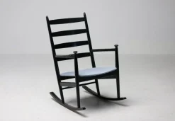 Online Pamono Black Beech Rocking Chair by Niels Eilersen, Denmark, 1960s