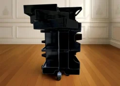 Pamono Black Boby Cart by Joe Colombo for Bieffeplast><noscript><img width=
