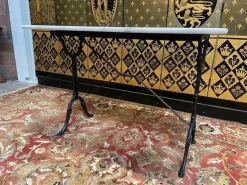 Pamono Black Cast Iron and Marble Bistro Table><noscript><img width=