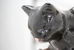 Best Pamono Black Cat Figurine from Vallauris France, 1970s