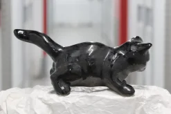 Best Pamono Black Cat Figurine from Vallauris France, 1970s