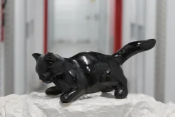 Best Pamono Black Cat Figurine from Vallauris France, 1970s