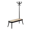 Pamono Black Coat Rack with Bench> Racks, Hooks & Valets