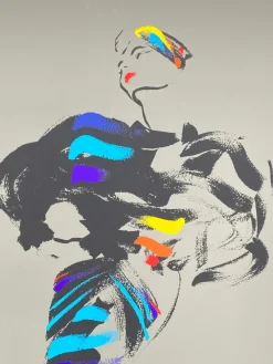 Discount Pamono Black Dress Poster by Michel Canetti, 1980s