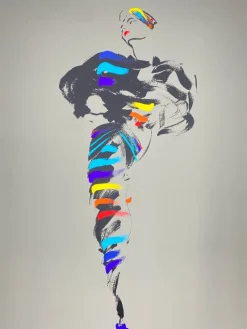 Discount Pamono Black Dress Poster by Michel Canetti, 1980s