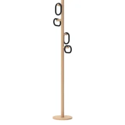 Pamono Black Fernand Coat Stand in Natural Oak by Harto> Racks, Hooks & Valets