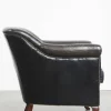 Pamono Black Grained Cowhide Armchair> Lounge Chairs & Armchairs