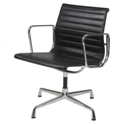 Pamono Black Leather Ea-108 Chair by Charles Eames for Vitra> Office Chairs