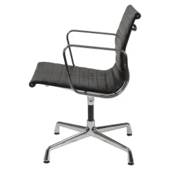 Pamono Black Leather Ea-108 Chair by Charles Eames for Vitra><noscript><img width=