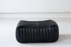 Sale Pamono Black Leather Sandra Sofa Set by Annie Hieronimus for Ligne Roset, 1973, Set of 7