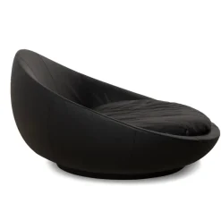 Clearance Pamono Black Leather 2-Seater Sofa by Désirée Lacoon