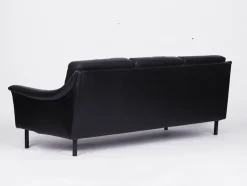 Hot Pamono Black Leather Sofa and 2 Armchairs, Germany, 1960s, Set of 3