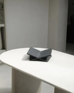 Online Pamono Black Lime Cement Mixture and Wood Bookstand by Dennis Kaiser
