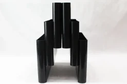 Sale Pamono Black Magazine Rack Model 4675 by Giotto Stoppino for Kartell, Italy, 1970s