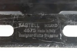 Sale Pamono Black Magazine Rack Model 4675 by Giotto Stoppino for Kartell, Italy, 1970s