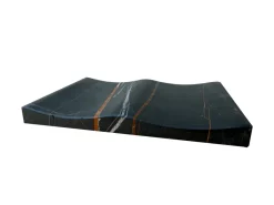 Clearance Pamono Black Marble Bamboo Tray by Joaquín Moll for Meddel