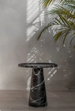 Pamono Black Marble Cone Side Table from Kiwano Concept> Tables