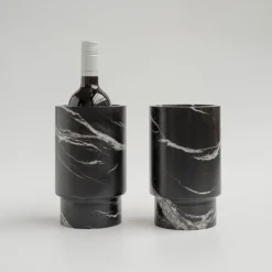 Pamono Black Marble Vase Wine Cooler from Kiwano Concept> Tabletop|Ice Buckets & Wine Coolers