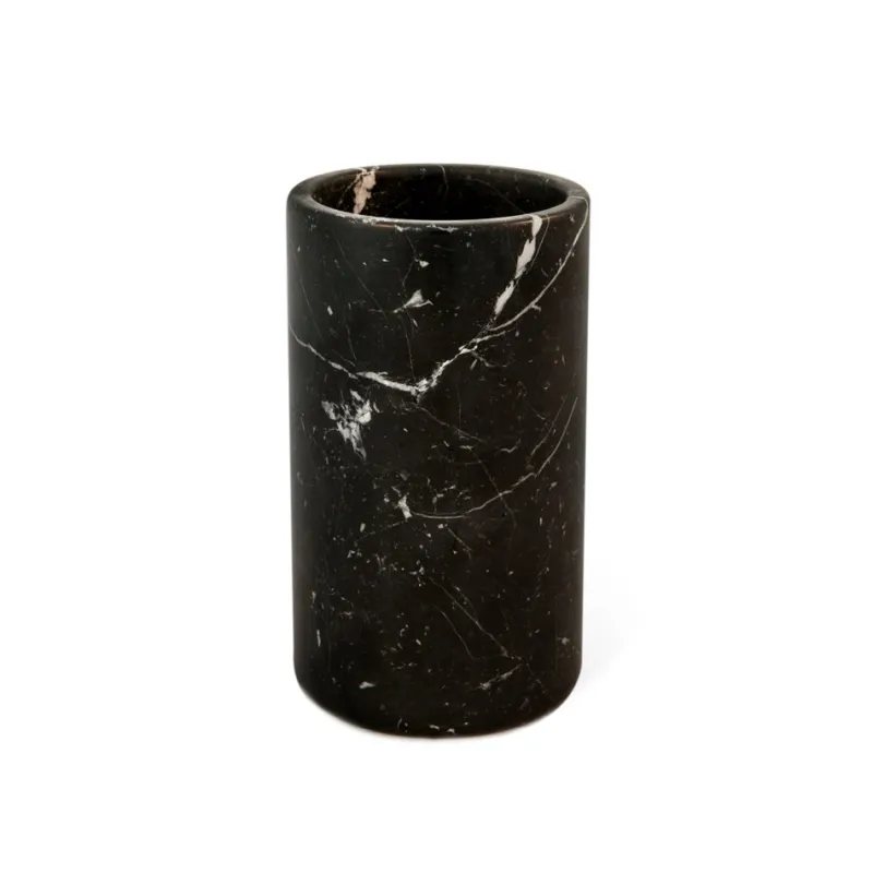 Clearance Pamono Black Marquina Marble Utensil Holder from Fiammettav Home Collection