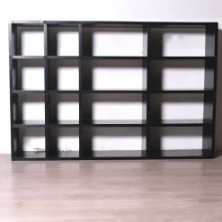 Pamono Black Modular Bookcase by Giulio A. Polvara for Kartell, 1970s