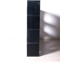 Pamono Black Modular Bookcase by Giulio A. Polvara for Kartell, 1970s