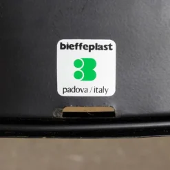 Pamono Black Omstak Stacking Chair by Rodney Kinsman for Bieffeplast, 1970s><noscript><img width=