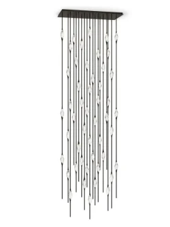Best Pamono Black Polished Brass Il Pezzo 12 Cluster Chandelier by Il Pezzo Mancante