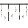 Pamono Black Polished Brass Il Pezzo 12 Staggered Chandelier by Il Pezzo Mancante> Ceiling Lights