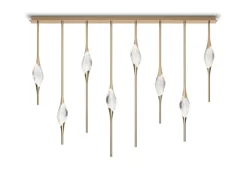 Pamono Black Polished Brass Il Pezzo 12 Staggered Chandelier by Il Pezzo Mancante><noscript><img width=