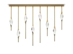 Pamono Black Polished Brass Il Pezzo 12 Staggered Chandelier by Il Pezzo Mancante><noscript><img width=