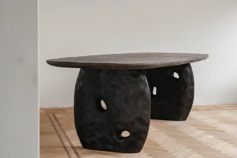Pamono Black Rock Dining Table by Atelier Benoit Viaene> Tables