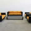 Hot Pamono Black Sarantoga Living Room Set by Massimo & Lella Vignelli for Poltronova, 1960s, Set of 5